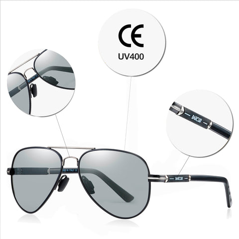 BARCUR Photochromic Polarized Sun glasses for Men Sunglasses Fishing Hiking Eyewear Oculos Gafas De Sol