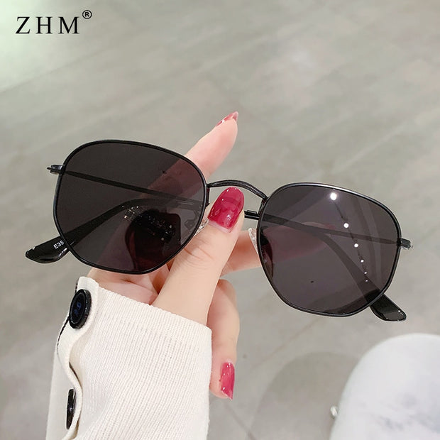 Sunglasses Men Square Metal Frame Pilot Mirror Women Luxury Eyewear