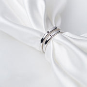 Modian Genuine 925 Sterling Silver Classic Romantic Adjustable Sun & Moon Couple Lover Finger Ring For Women Wedding Jewelry