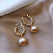 New Alloy Smooth Metal Hoop Earrings For Woman Fashion Jewelry Temperament Girl's Daily Wear Earrings