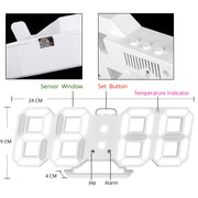 LED Digital Clock Alarm Date Temperature Automatic Backlight Table Desktop Home Decoration Stand hang Clock