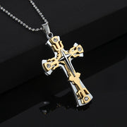 Brand New Fashion Black Rectangle Pendant Necklace Men Trendy Simple Stainless Steel Chain Jewelry