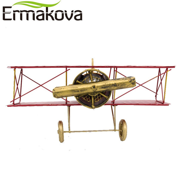 29CM or 27cm Metal Handmade Crafts Aircraft Model Biplane Home Decor Furnishing Art