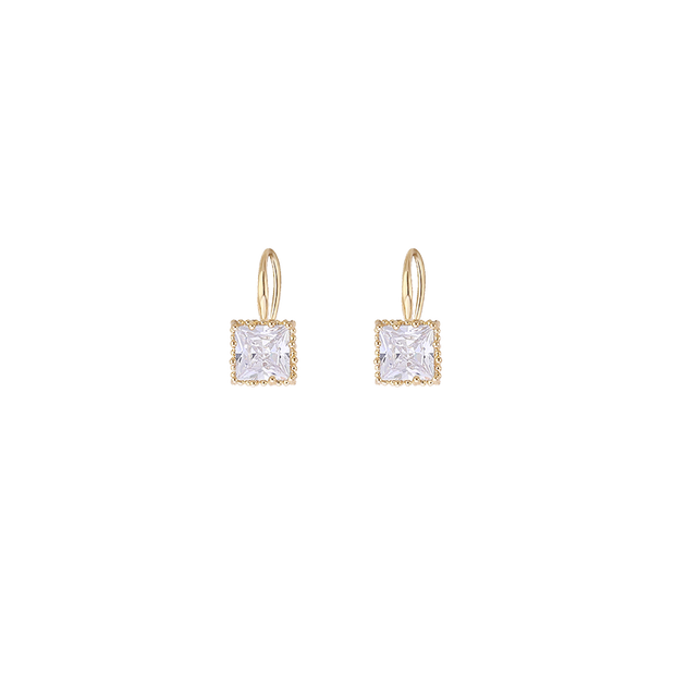 Simple Black White Irregular Polyhedron Pendant Small Earrings 2020 New Girl's Unusual Earrings Fashion Korean Jewelry For Woman