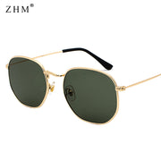 Sunglasses Men Square Metal Frame Pilot Mirror Women Luxury Eyewear