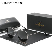 KINGSEVEN Men's Glasses Polarized Steampunk Round Sunglasses Men Retro Women Sun Glasses For Men Vintage Style