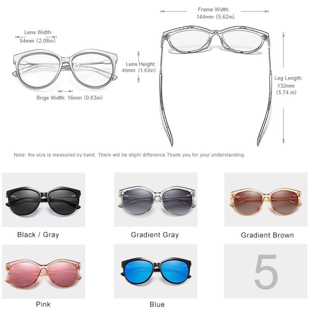 Polarized Women's Sunglasses Gradient Lens Luxury Sun glasses Brand Lentes de sol Mujer