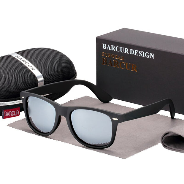 BARCUR Retro Glasses Men Sunglasses Vintage Fashion Classic Brand Glasses Women Sunglasses Unisex UV400 Oculos de sol