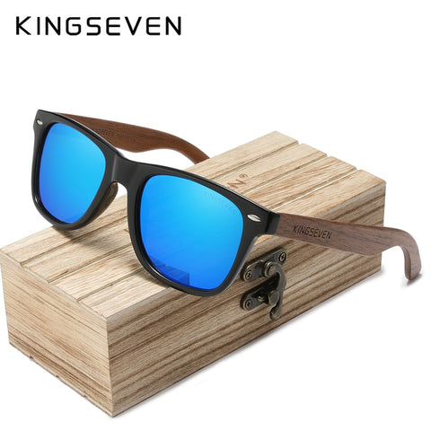 New Black Walnut Sunglasses Wood Polarized  Men's Handmade UV400 Protection With Wooden Box