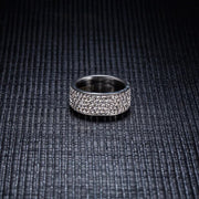 New Brand Silver/Gold Color Stainless Steel 5 Rows CZ Stone Fashion Engagement Wedding Ring for Woman