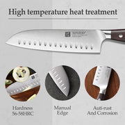 Professional Full 7 PCS Set German 1.4116 Stainless Steel Best Kitchen Knives