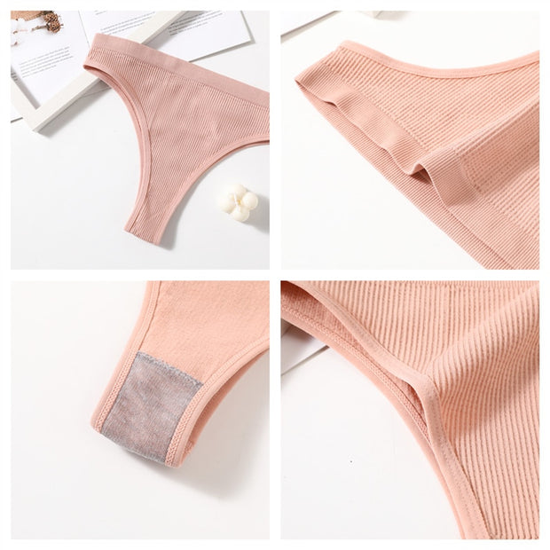 Conjunto de sujetadores sin costuras para mujer, Bralette sin aros, ropa interior de Bikini, tangas de cintura baja, Tops lisos con escote, lencería Sexy