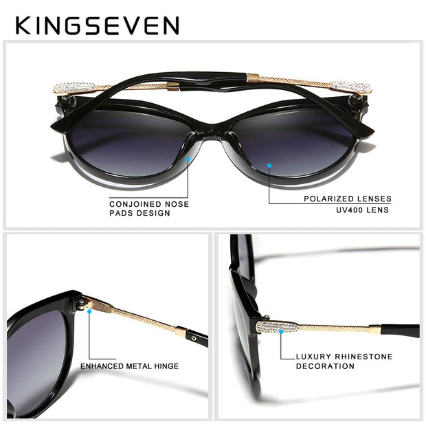 Polarized Women's Sunglasses Gradient Lens Luxury Sun glasses Brand Lentes de sol Mujer