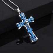 Brand New Fashion Black Rectangle Pendant Necklace Men Trendy Simple Stainless Steel Chain Jewelry