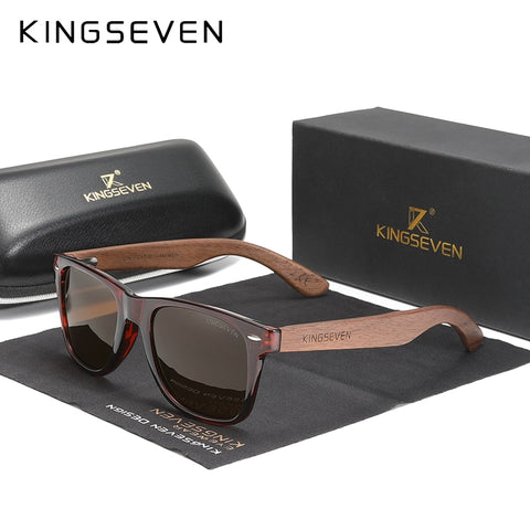New Black Walnut Sunglasses Wood Polarized  Men's Handmade UV400 Protection With Wooden Box