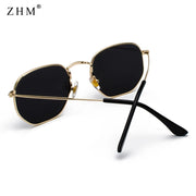 Sunglasses Men Square Metal Frame Pilot Mirror Women Luxury Eyewear