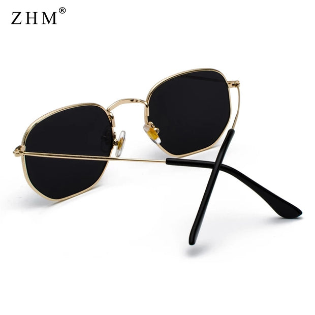Sunglasses Men Square Metal Frame Pilot Mirror Women Luxury Eyewear