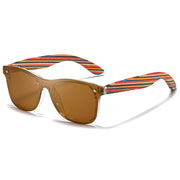 GM Color Skateboard Wooden Sunglasses Women Polarized Fashion Sun Glasses Original Wood Oculos de sol masculino