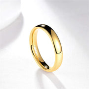 Kolmnsta Rose Gold Ring for Women 4mm Wedding Band for Female Titanium Unisex Classic Ring Men 5 Colors Provide Size 3.5-14.5