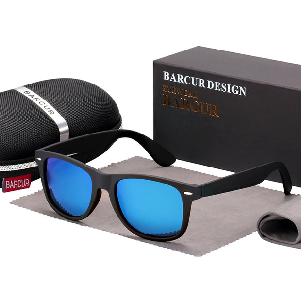 BARCUR Retro Glasses Men Sunglasses Vintage Fashion Classic Brand Glasses Women Sunglasses Unisex UV400 Oculos de sol