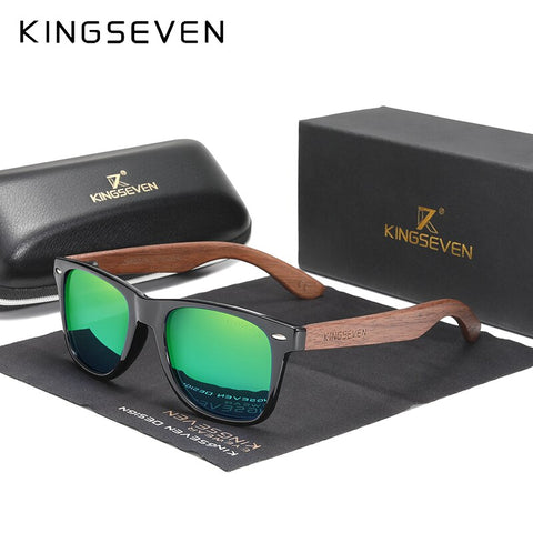 New Black Walnut Sunglasses Wood Polarized  Men's Handmade UV400 Protection With Wooden Box