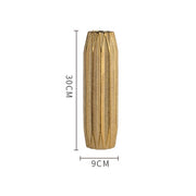 30CM Luxury Europe Gold Ceramic Vase Home Decor Creative Design Porcelain Decorative Flower Vase For Wedding Decoration