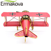 29CM or 27cm Metal Handmade Crafts Aircraft Model Biplane Home Decor Furnishing Art