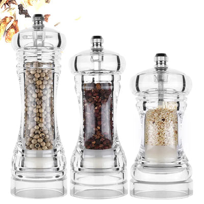 Grinder- Acrylic Salt and Pepper Shakers Adjustable Coarseness by Ceramic Rotor kitchen accessories