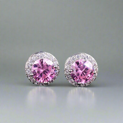 Luxury CZ Stud Earrings For Women Romantic Elegant for Daily Use.