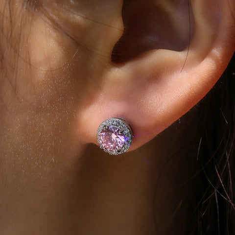 Luxury CZ Stud Earrings For Women Romantic Elegant for Daily Use.