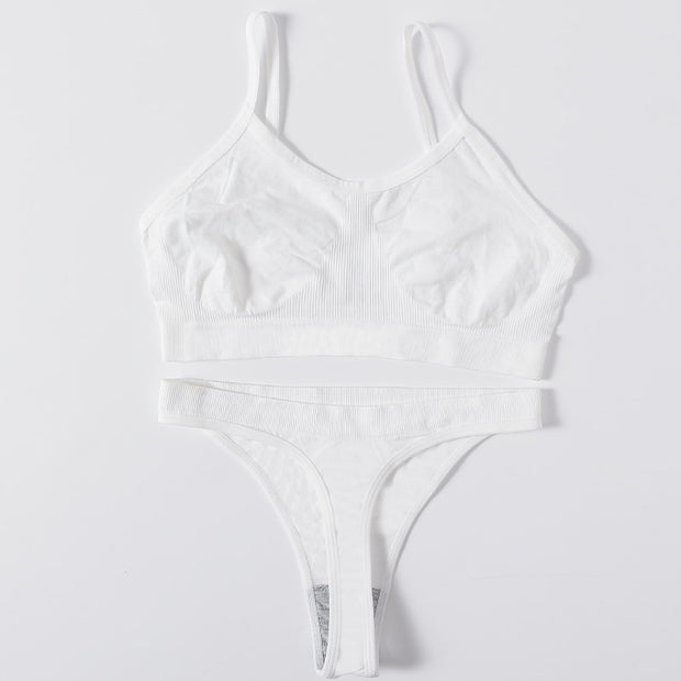 Conjunto de sujetador, tanga, bragas y sujetador, conjunto de lencería sexy, sujetador sin aros, sujetador sin costuras.