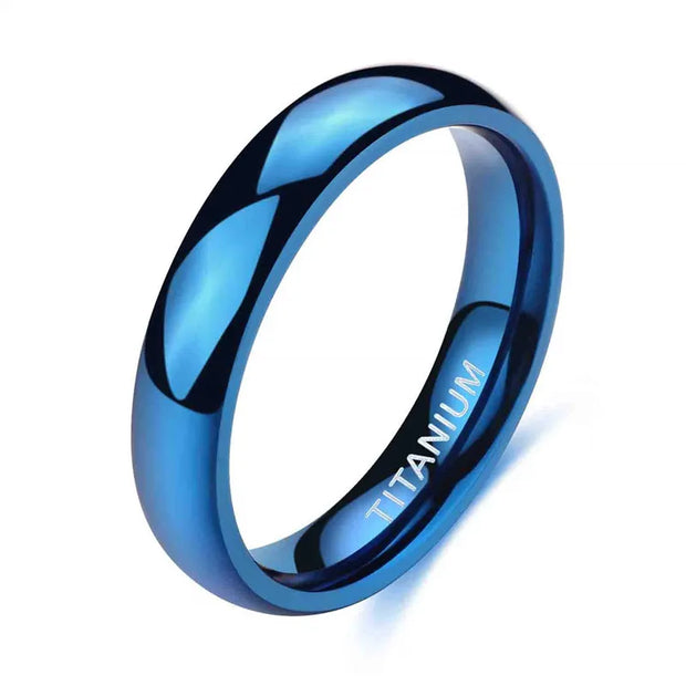 Kolmnsta Rose Gold Ring for Women 4mm Wedding Band for Female Titanium Unisex Classic Ring Men 5 Colors Provide Size 3.5-14.5