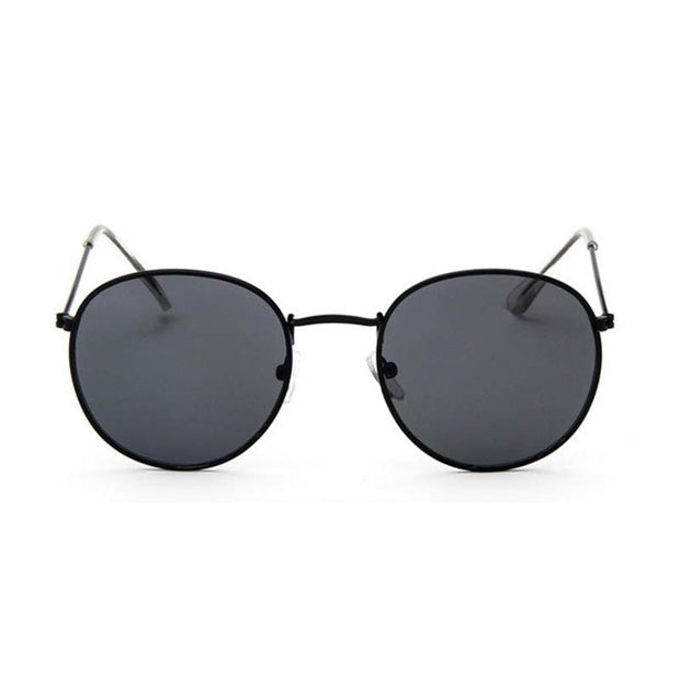 Round Sunglasses Woman Brand Designer Alloy Mirror Ray