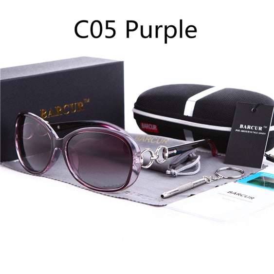 BARCUR New Polarized Sunglasses Women Brand Designer Female Sunglass Vintage Sun Glasses gafas oculos de sol masculino