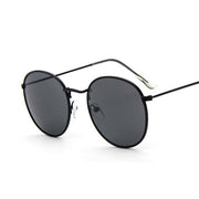 Round Sunglasses Woman Brand Designer Alloy Mirror Ray