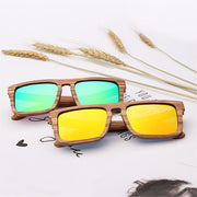 New Zebra Wood Polarizing Sunglasses Simple Square Sunglasses for Men and Women Universal Fashion Frame Glasses TAC Lens UV400