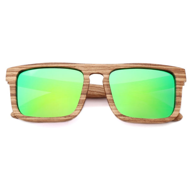 New Zebra Wood Polarizing Sunglasses Simple Square Sunglasses for Men and Women Universal Fashion Frame Glasses TAC Lens UV400
