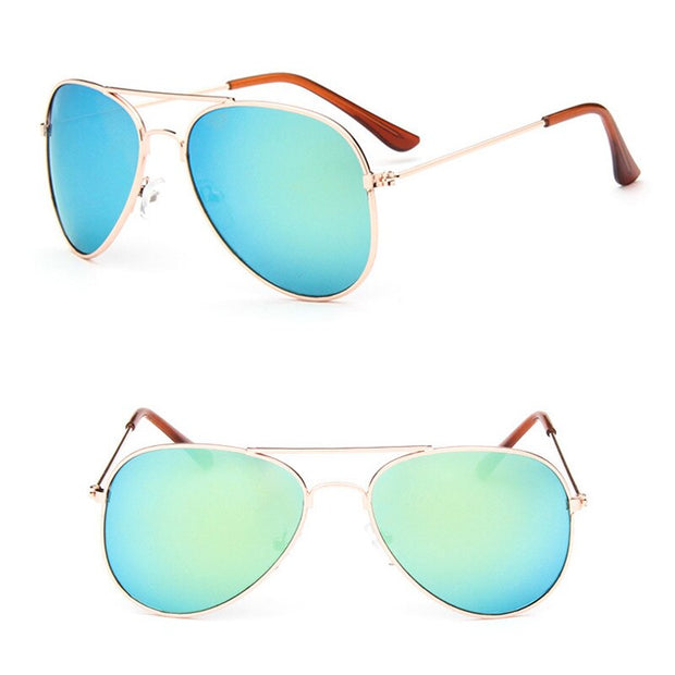 Sunglasses Children Colorful Mirror Glasses Boys/Girls Metal Frame Kids Cute Outdoor Eyeglasses