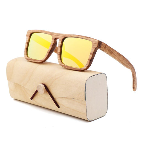 New Zebra Wood Polarizing Sunglasses Simple Square Sunglasses for Men and Women Universal Fashion Frame Glasses TAC Lens UV400