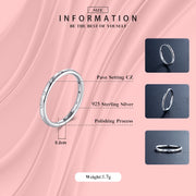 New Style Solid 925 Sterling Silver Simple Fashion Female Engagement Finger Ring Jewelry Stackable Classic For Women