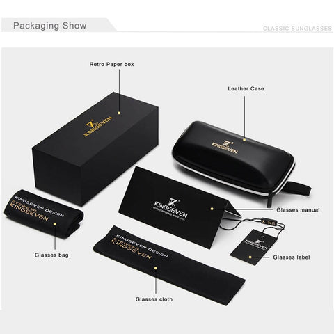 KINGSEVEN Vintage Retro Brand Designer Men Polarized Sunglasses Square Classic Men Shades Sun glasses UV400 N7088