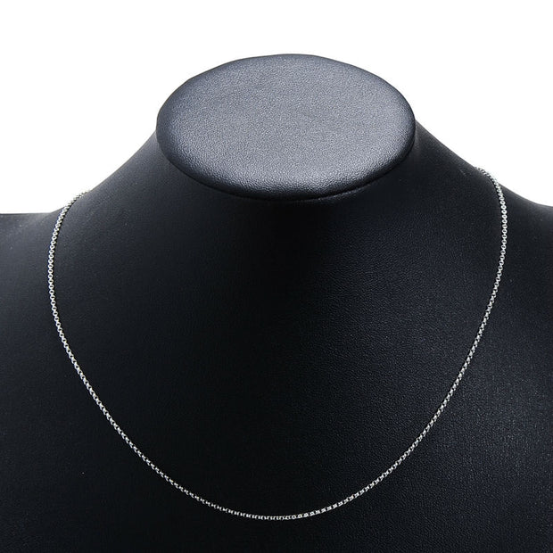SANTUZZA Pure 925 Silver Chain Necklace Link Necklace For Women Fashion Jewelry 45cm 47cm 55cm Long