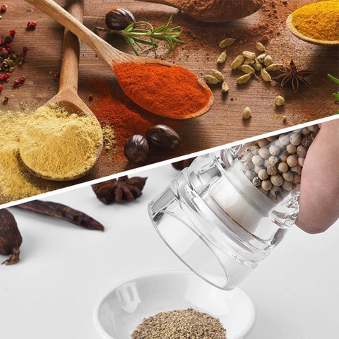 Grinder- Acrylic Salt and Pepper Shakers Adjustable Coarseness by Ceramic Rotor kitchen accessories