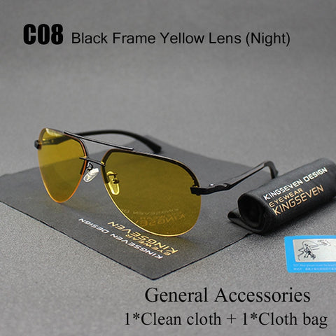 KINGSEVEN Aluminum Magnesium Polarized Sunglasses Men Driver Mirror Sun glasses Male Fishing Female Eyewear For Men