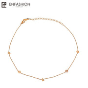 Enfashion Geometric Triangle Circle Star Choker Necklace Gold color Necklaces Pendants Stainless Steel Necklace Women chocker