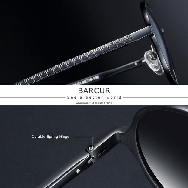 Brand Designer Steampunk Sun glasses Female Retro Aluminum magnesium Sunglasses Men Round Sunglasses Polarizes oculos de sol