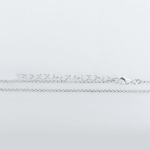 SANTUZZA Pure 925 Silver Chain Necklace Link Necklace For Women Fashion Jewelry 45cm 47cm 55cm Long