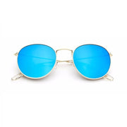 Round Sunglasses Woman Brand Designer Alloy Mirror Ray