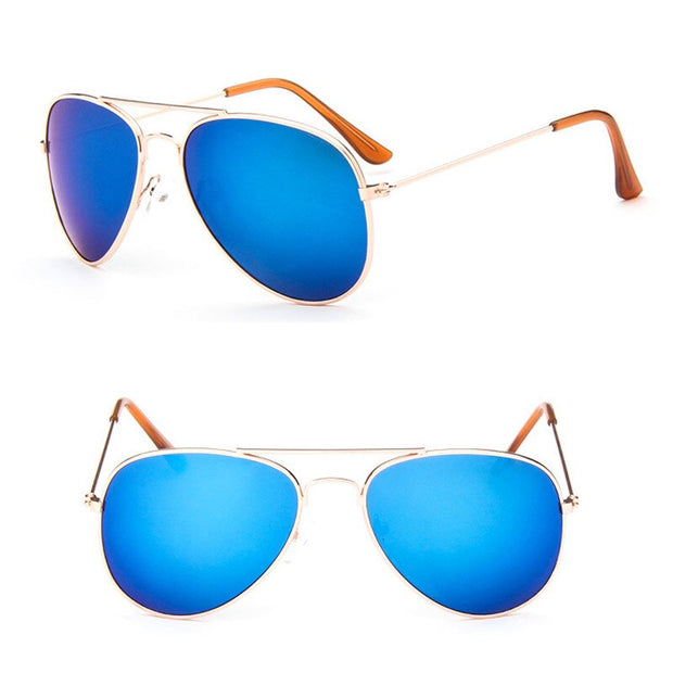 Sunglasses Children Colorful Mirror Glasses Boys/Girls Metal Frame Kids Cute Outdoor Eyeglasses