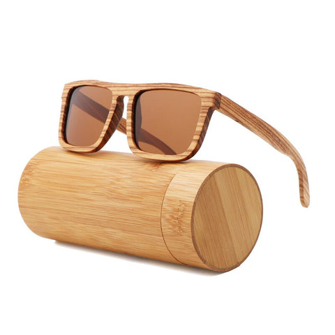 New Zebra Wood Polarizing Sunglasses Simple Square Sunglasses for Men and Women Universal Fashion Frame Glasses TAC Lens UV400